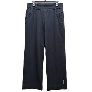 Jockey Womens Straight Wide Leg Regular Pants Lounge Ribbed Waist Black …